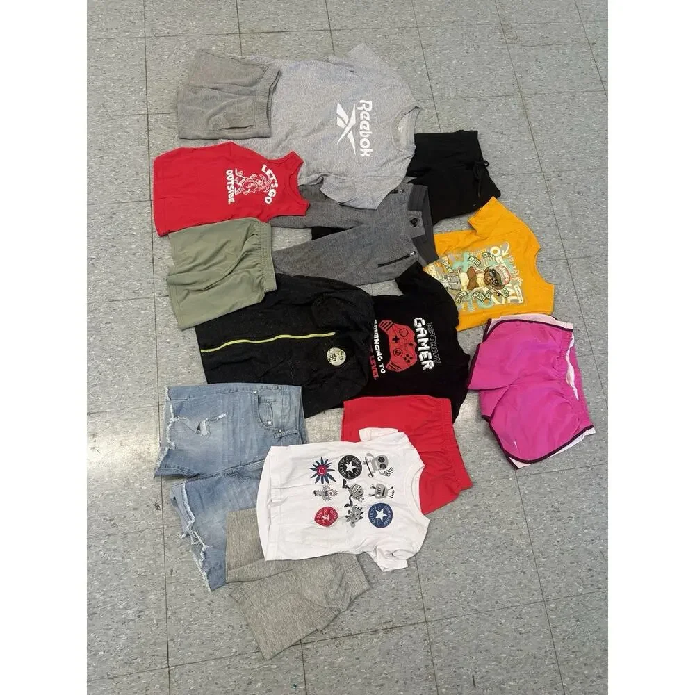 Bulk Youth Boys Clothing Lot 5+ Lbs Pajamas Shirts Pants Reebok Spider-Man